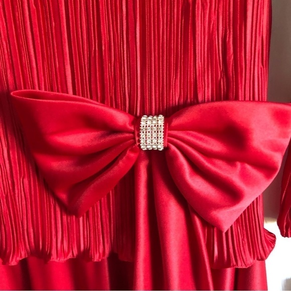 Vintage After Dark red 80’s party dress in size S - Picture 4 of 11